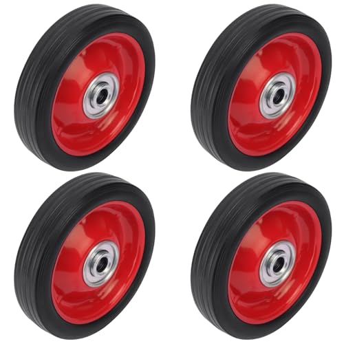 4 Ruedas de Goma 5 Pulgadas con Rodamiento de Bolas