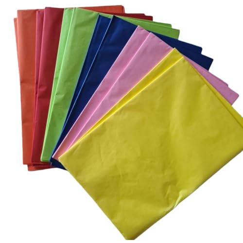 100 Blatt Seidenpapier Bunt 50x70 cm, 20 Farben Tissue Paper Verpackungsmaterial und kreativer Bastelspaß mit transparentpapier bunt Ostern Deko Geburtstag, Hochzeit, DIY, Basteln & Verpacken