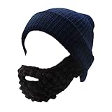 Wig Beard Hat Handmade Knit Beanie Warm Winter Cap Ski Funny Mask Beanie for Men
