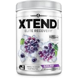 Xtend Original BCAA Powder with Zero Sugar, Glacial Grape, 30 Servings | Supports muscle repair, hydration and endurance with L-glutamine and essential electrolytes.