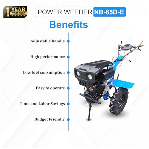 Image of Power Weeder NB-85DE - 4 Stroke 9 HP Powerfull Diesel Engine - 40 Blades (Dry Land) - Headlamp - Self Start (Without Battery) - Sutiable for Night Farming