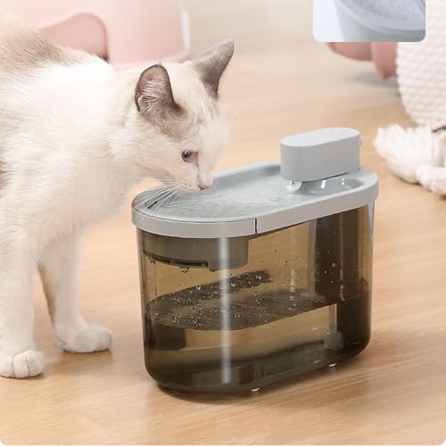 Fuente de agua para gatos con carga inalámbrica 2.2L miniatura 2