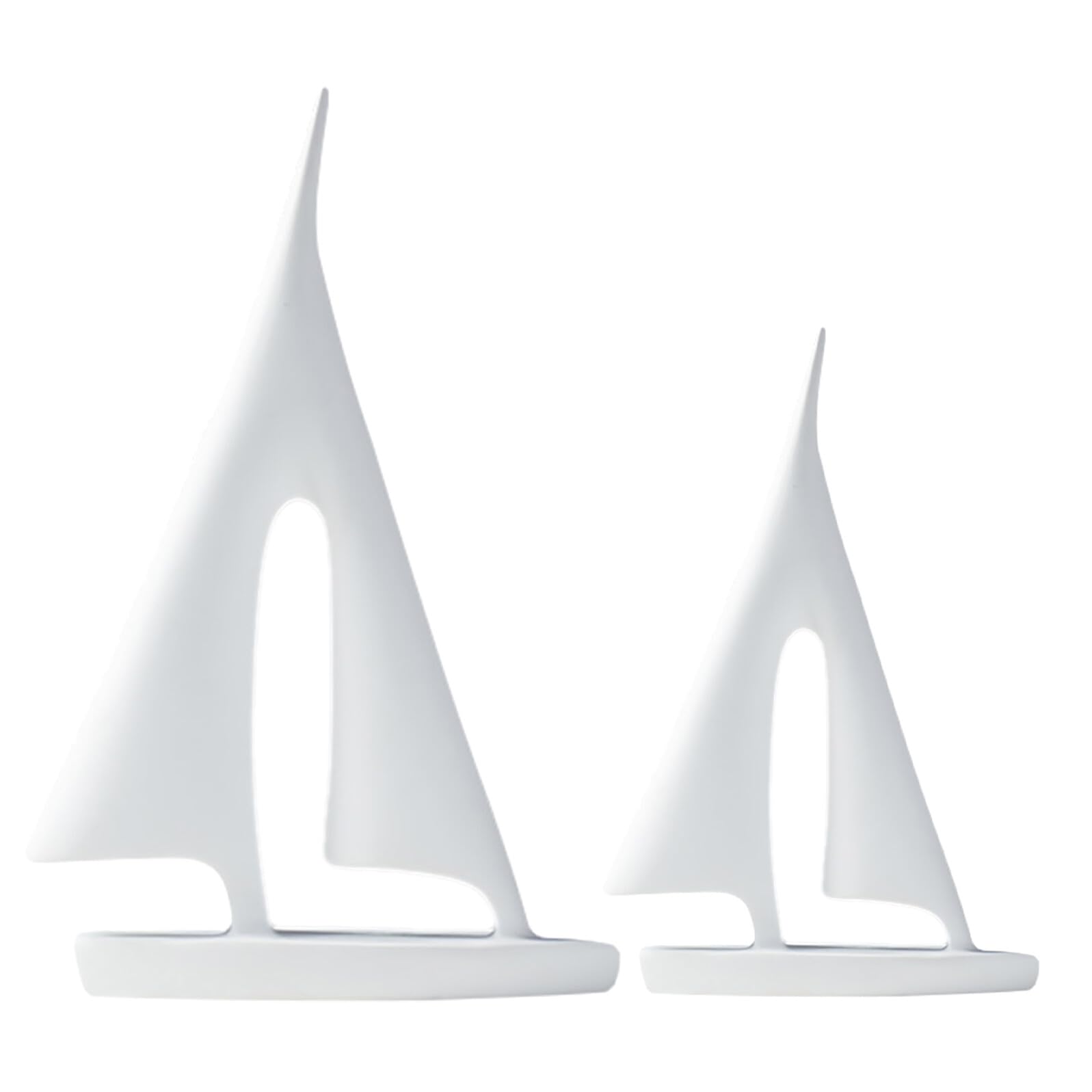 Maquette de Voilier Abstrait Blanc - Statues Modernes Décoration Intérieure
