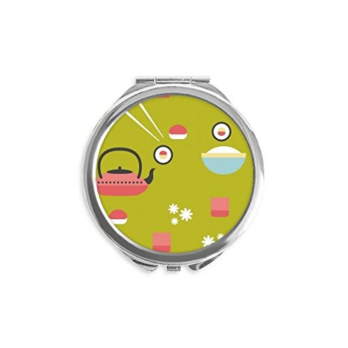 Miroir de poche sushi théière du japon idée cadeau originale et mignonne