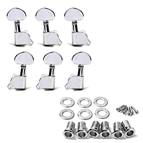 Healifty Lot de 6 chevilles 3L3R scellées pour guitare électrique – Mécaniques chromées avec vis de montage, viroles… - Les Beatles, Paul McCartney, John Lennon, RIngo Starr, George Harrison Healifty Lot de 6 chevilles 3L3R scellées pour guitare électrique - Mécaniques chromées avec vis de montage, viroles… – Image 8