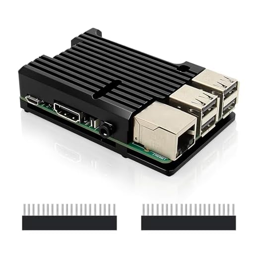 Cassa di raffreddamento passiva dell'armatura della lega di alluminio per Raspberry Pi 3B+/3B (nero)