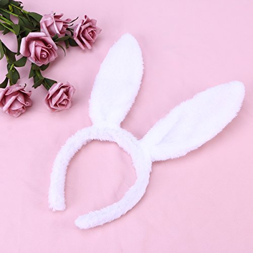 PRETYZOOM Orelhas de coelho de pelúcia tiara de coelho, orelhas de coelho, lembranças de Páscoa