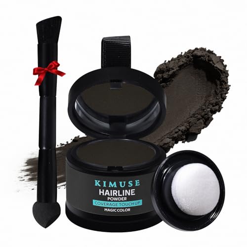 KIMUSE Hairline Powder, Root Touch Up Hair Color, Instantly Conceals