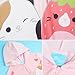 Squishmallows One-Piece Pajamas for Girls, Teens, 5–14 Years, Hooded Fleece Jumpsuit, Loungewear PJs, for Girls (9-10 Years, Pink)