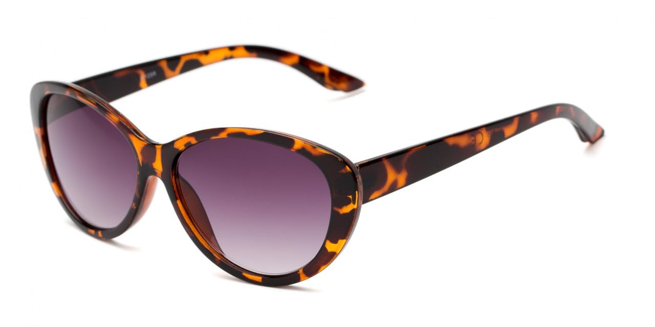 I-Sential Women's Tortoise-Brown Reading Sunglasses Designer Retro Tortoise Brown Frame Uv400 Sun Readers Tinted Glasses & Case 1.75