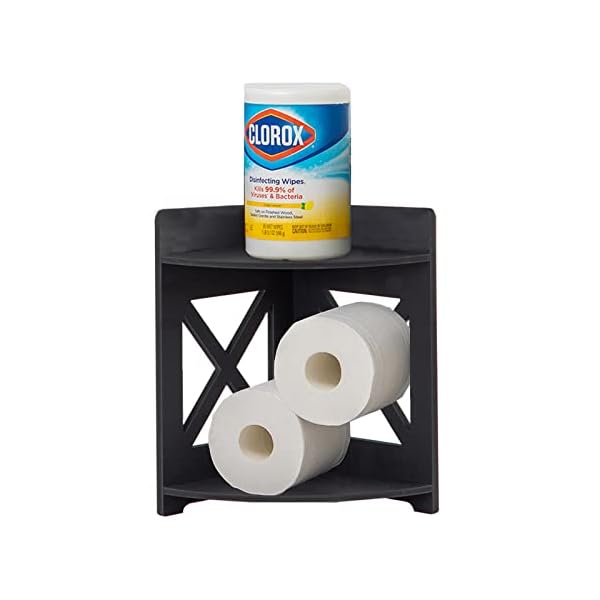 TuoxinEM Bathroom Counter Organizer Perfect for Bathroom Storage Tight Space,Small Bathroom Storage Cabinet Match Any Room,Black