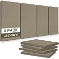 BUBOS 2-Pack Fabric Acoustic Panels 23.6x11.8x1", Self-Adhesive Sound Panel