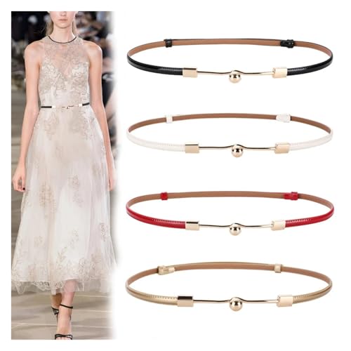 Women's Decorative Belt Women's Belt Simple Fine Decorative Dress Women's Thin Belts(Pink)2
