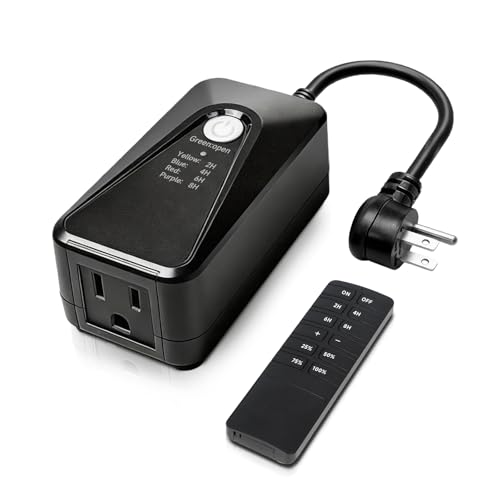 Image of Outdoor Dimmer for String Lights,Plug-in Dimmer Switch 100FT Remote Control