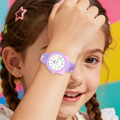 Image of Edillas Kids Teens Watch Analog Girls Boys, Waterproof Stylish Watch for Children,Students with Soft Silicone Strap for Kids Teens 4-16 Years Old