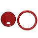 XtremeAmazing Red Keyless Engine Push Start Stop Button Switch with Surrounding Ring Sticker Cover Cap Aluminum