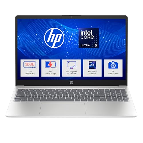 HP 15, Intel Ultra 5 125H, 12 Tops (32GB DDR5, 1TB SSD) FHD, IPS, 15.6''/39.6cm, Win11, M365 Basic(1yr)*Office24, Silver Care Pack 2 Years Additional Warranty with Onsite Support