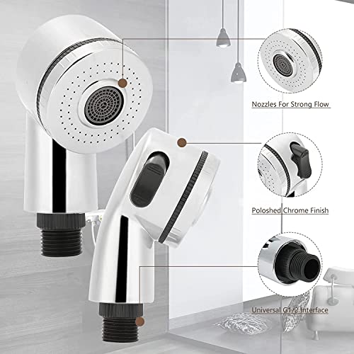 Salon Shampoo Bowl Spray Head Side Control Button Pedicure Chair Sparyer Shower Head Replacement,Stainless Steel #TOP2
