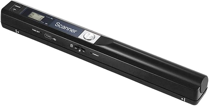 Document Scanners, A4 Scaner Portable Mini Document Scanner, JPG/PDF Format Document Image Iscan Handheld Scanner, A4 Book Text Scanner LCD DisplayBlack