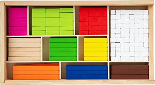 small foot Rechenstäbchen aus Holz, zum Erlernen des kleinen 1x1, 308 bunte Stäbchen in einer Box, ab 5 Jahre, 1136