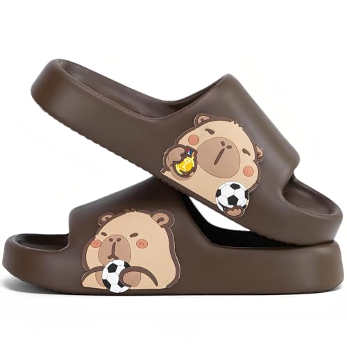XUNBAI Mens and Womens Capybara Slides Cute Capybara Slippers for Indoor Outdoor Non Slip Quick Drying Shower Shoes Comfort Cloud Slides Sandals