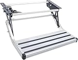 YXYLJOZ Escalones eléctricos retráctiles para autocaravanas con luz LED, Capacidad de 181 kg (400 lbs), escalones eléctricos manuales Plegables, diseño Antideslizante para autocaravanas