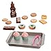 Toy Chef 16-Piece Pretend Food Play Set for Children - Donuts, Cupcakes, Cookies, Baking Accessories, Fake Desserts for Kids Kitchen and Bakery, 3+