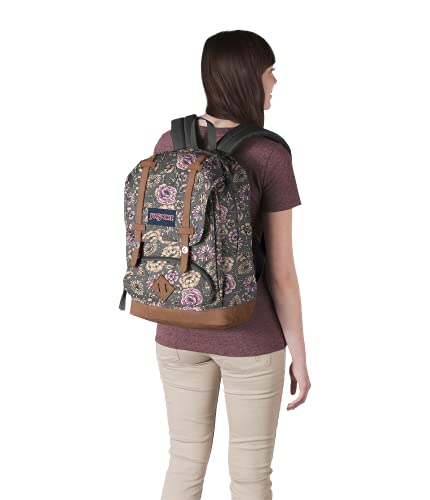 Jansport Cortlandt 15-Inch Laptop Backpack-25 Liter School And Travel Pack, Boho Floral Gra, One Size #TOP3
