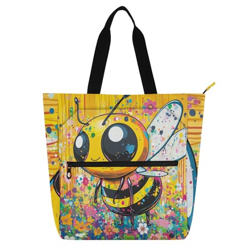 Bolsa para libros infantil resistente con cremallera para escuela y viaje