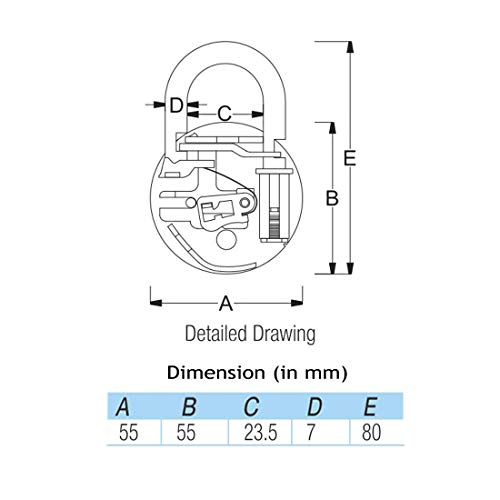 Harrison T-26/BCP-0272 Key Padlock (Silver Finish) | Padlock, Padlocks, Locks for Home, Locks for Main Door