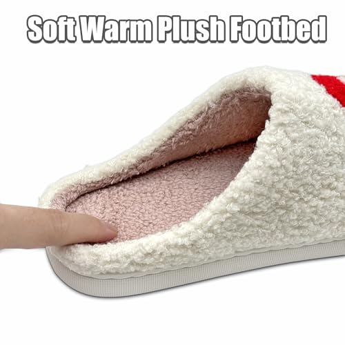 FOCUSIN Christmas Reindeer Slippers House Shoes for Women Fluffy Soft Cozy Bedroom Cartoon Plush Cute Slippers for Indoor Outdoor Use4
