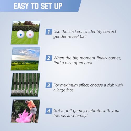 Fiekeicc GR-GL003 Gender Reveal Golf Balls Exploding Golf Ball thumb #3