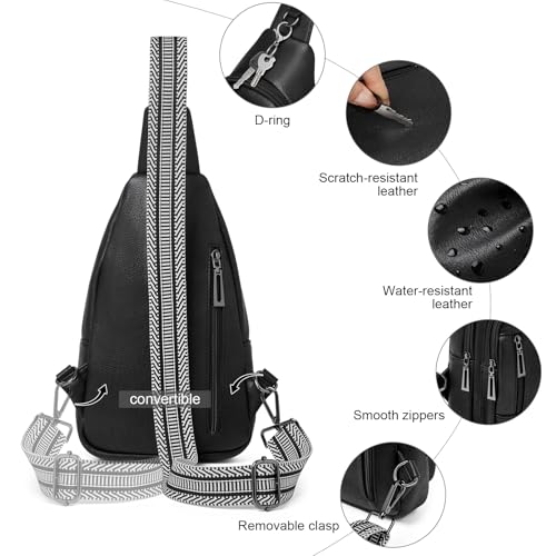 Image of cakang Womens Sling Bag Crossbody Bags for Women Vegan Leather Sling Backpack Daypack Fanny Pack Crossbody Purse Travel