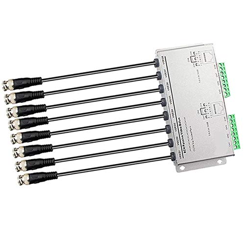 OdiySurveil(TM) 8-CH HD Passive Video Balun Transceiver,RJ45 BNC UTP Cable Video Transmission for 720P/1080P HD-CVI/TVI/AHD CCTV Camera DVR