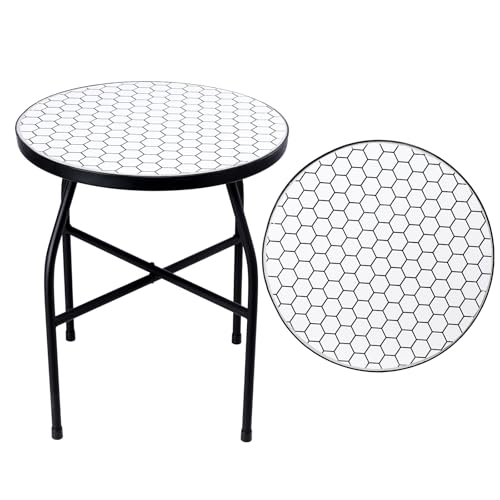 VCUTEKA Mosaic Outdoor Side Table - Small Patio Table Coffee