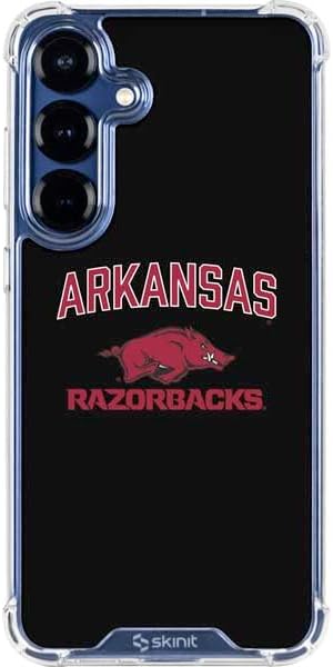 Skinit Clear Phone Case Compatible with Galaxy S25 - Officially Licensed University of Arkansas-Fayetteville Razorbacks Logo Design