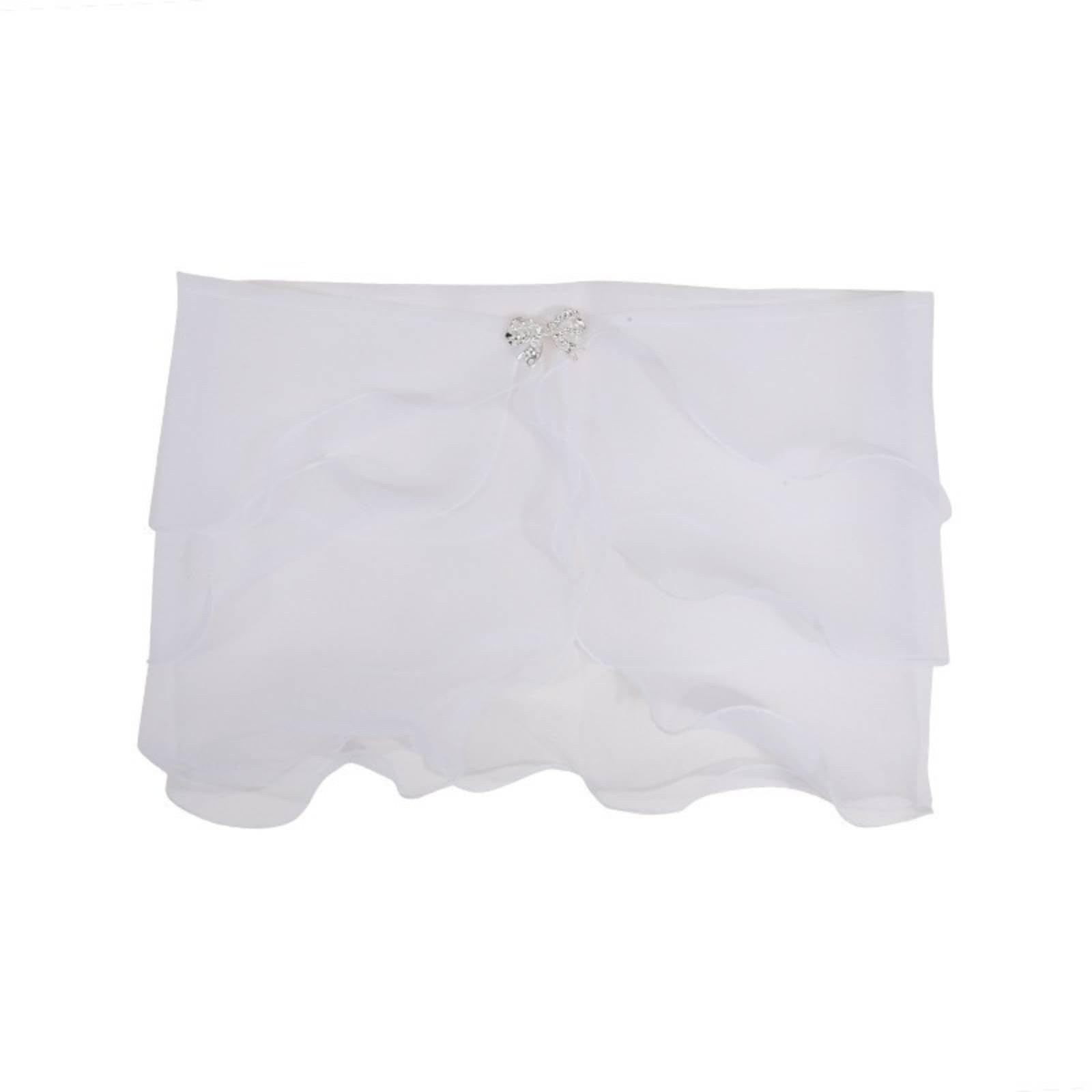 3 Layer Bridal Shawl Lightweight Wedding Dress Cover up Elegant Ruffle Edge Evening Wrap for Bride, Bridesmaids, Prom White-image-27