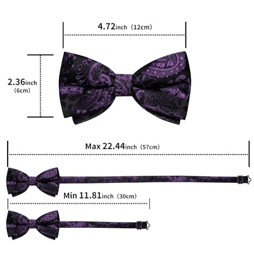 Pajarita Paisley Preanudada para Hombre Ajustable miniatura 7