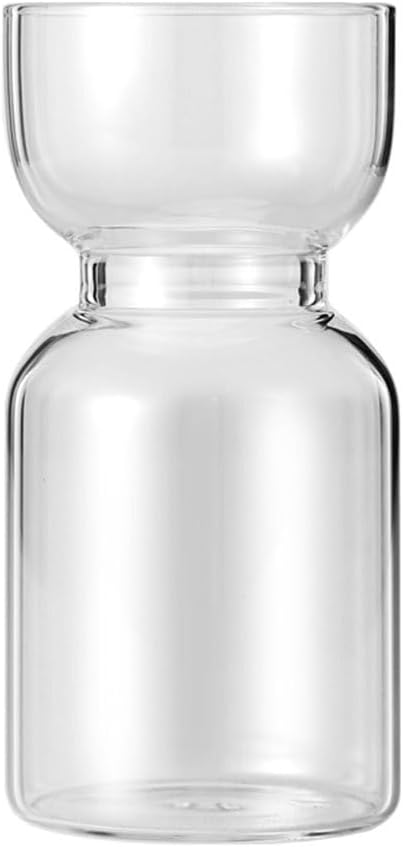 SOLUSTRE Saturn Coffee Cup Hourglass Shaped Decorative Glass Cup Reusable Diy Drinking Glass for Home Kitchen Dining 4.72 X 2.67 X 2.67 in