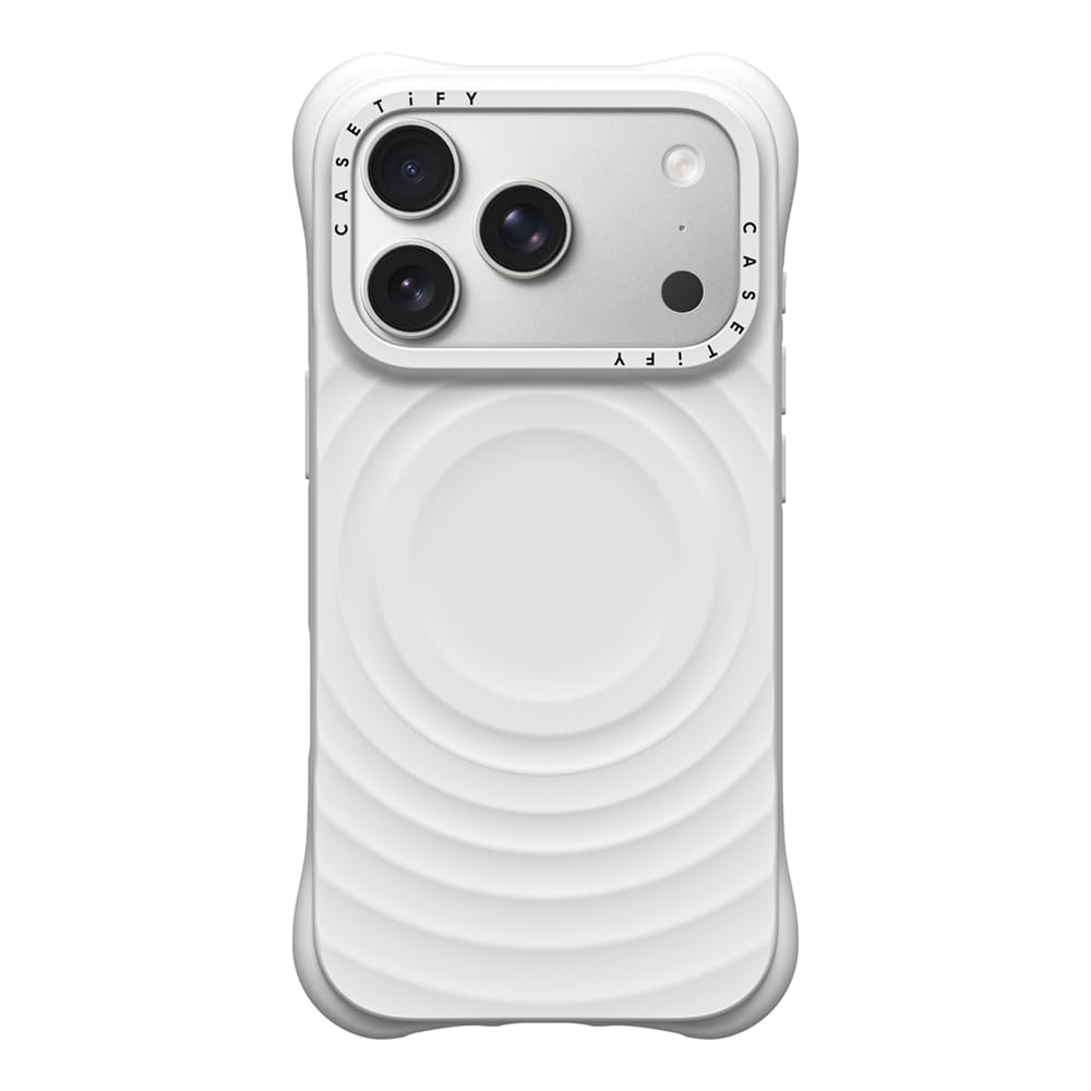 CASETiFY for iPhone 18 Pro Case - Ripple Compatible with MagSafe White
