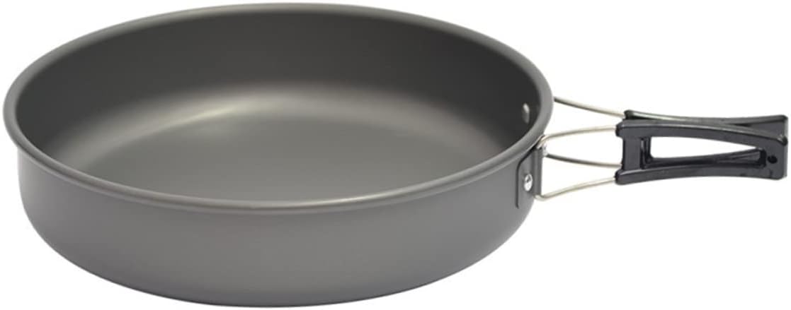 balacoo Frying Pan for Camping Portable Nonstick Skillet for Outdoor Cooking Lightweight Flat Bottom Pan for Hiking Picnics and Outdoor Activities