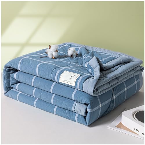 GOFOHIMI Colcha Verano Enrejado Estampada Acolchada, Colchas Cubre Cama Matrimonio 100% Algodón, Suave y Cómodo Colchas Reversible, Apto para Personas Alérgicas