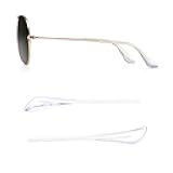 Eyeglass Sunglass Temple End Tips, Glasses Replacement Anti-Slip Ear Socks Tude Sleeve for Round Thin Metal Eyewear Sunglass Frame(Clear)