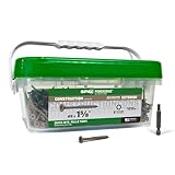 SPAX #8 x 1-5/8' PowerDrive Exterior Flat Head Construction Screw (1210 pcs) T25 T-Star HCR Wood Deck Fence Stairs High Corrosion Resistant Mult-Material Bit Included
