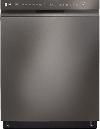 LG LDFN4542D 24 in. PrintProof Black Stainless Steel Front Control Built-In Dishwasher