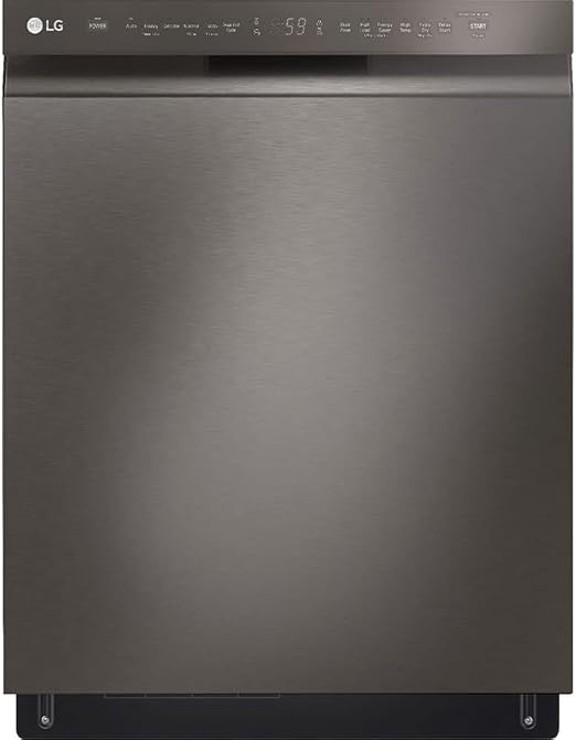 LG LDFN4542D 24 in. PrintProof Black Stainless Steel Front Control