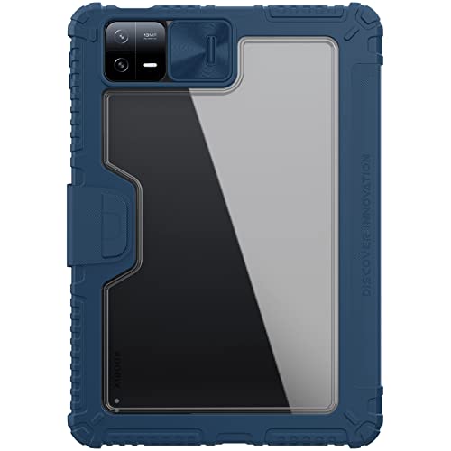 Image of Nillkin Bumper Leather Pro Flip Case Cover Compatible with Xiaomi Pad 6 /6 Pro - Blue