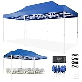 AMERICAN PHOENIX 10x20 Canopy Tent Pop Up Portable Instant Commercial Heavy Duty Outdoor Market Shelter (10x20 Tent, Blue)