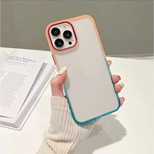Coque de téléphone de luxe transparente en TPU avec cadre dégradé iPhone 12