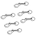 Inzopo 6 Pieces 78mm Zinc Alloy Round Eye Swivel Trigger Clip Snap Hook For Dog Lead Leather Craft - Silver, 78 x 25mm